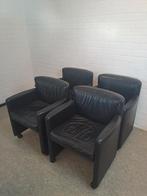 Italiaanse design fauteuils van Arflex zwart leer, Ophalen, Gebruikt, Zwart, Leer