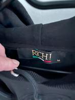 Rich! Couture Hoodie Zwart met Leerdetails, Ophalen, Zo goed als nieuw, Zwart