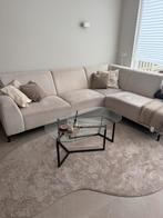 Moderne glazen salontafel met metalen onderstel, Ophalen, 100 tot 150 cm, 50 tot 100 cm, Overige vormen