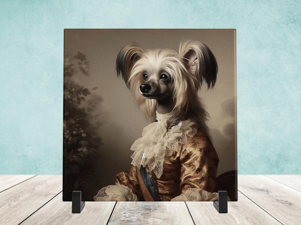 Barok Stijl - Chinese Naakthond tegel, Verzenden, Nieuw