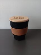 Koffiebeker to go met bamboe deksel en kurken band, Overige materialen, Overige typen, Nieuw, Ophalen of Verzenden