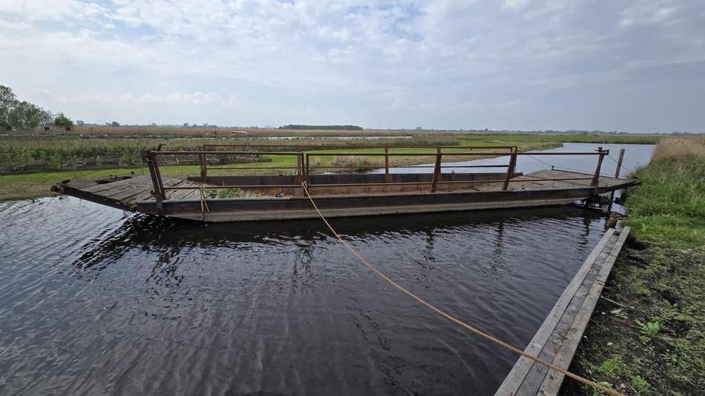 Koeplat platbodem - 10m lang, recent gedubbeld, Ophalen