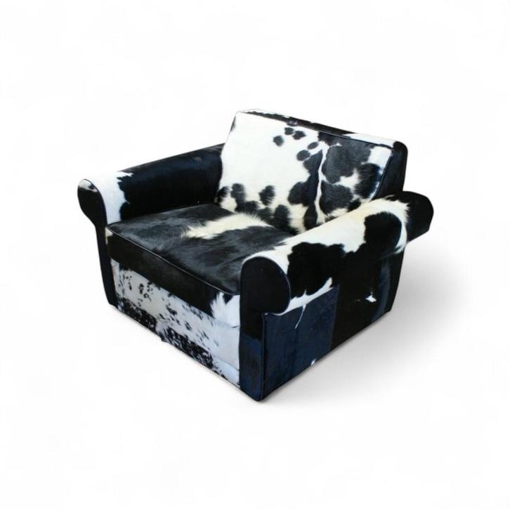 Loveseat in koeienhuid, Huis en Inrichting, Stoelen, Ophalen of Verzenden
