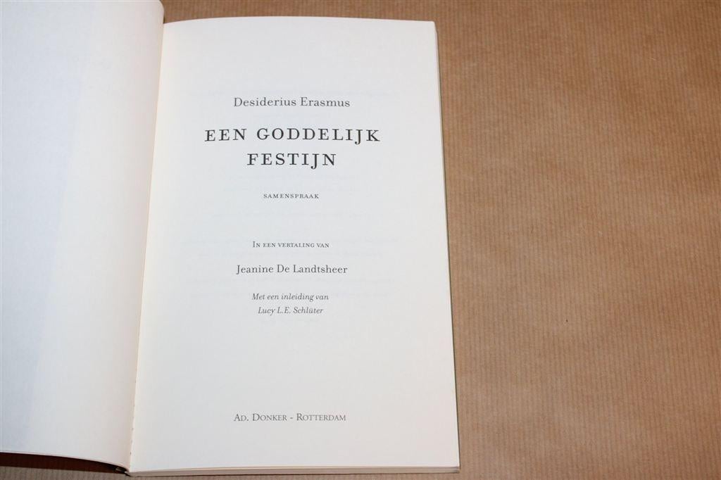 Een Goddelijk Festijn — Samenspraak, Erasmus, Boeken, Ophalen of Verzenden, Gelezen