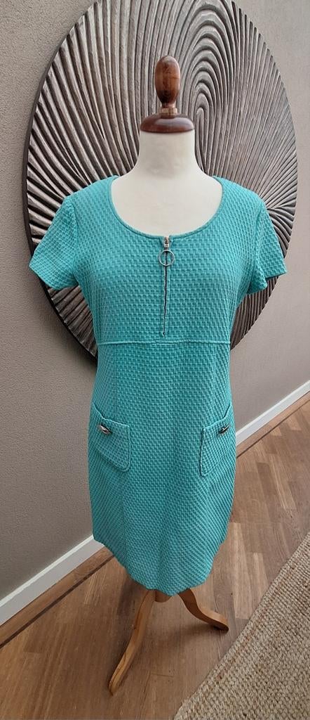 Leuke retro-look jurk Caroline Biss, 38, Maat 38/40 (M), Blauw, Ophalen of Verzenden, Zo goed als nieuw