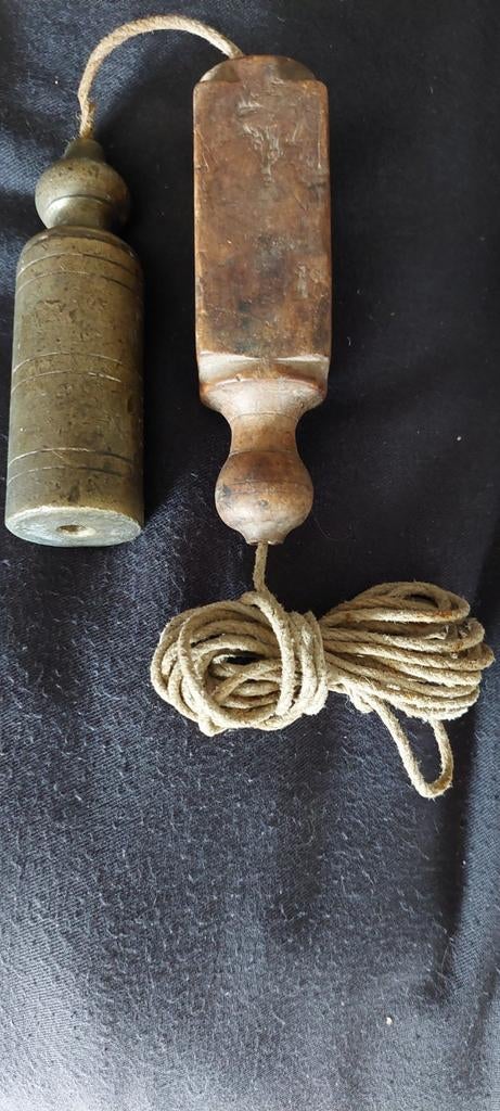 Antiek schietlood - Oud gebruikt gereedschap, Antiek en Kunst, Ophalen of Verzenden