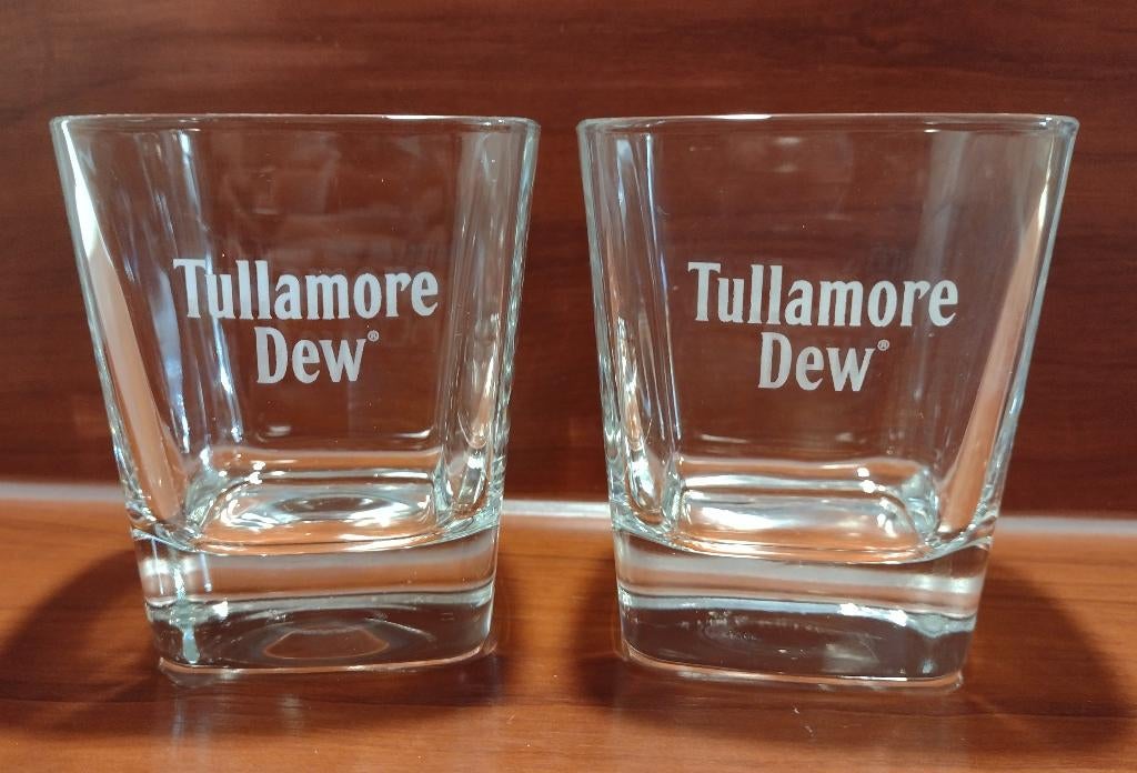Tullamore Dew Irish Whisky Glazen Tumblers 25cl., Ophalen of Verzenden, Gebruikt, Gebruiksvoorwerp