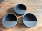 3x Wand plantenbakken - 30cm doorsnee, Tuin en Terras, Bloembakken en Plantenbakken, Ophalen, Overige materialen, Minder dan 30 cm