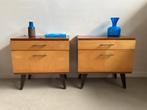 Midcentury vintage teak nachtkastjes, Ophalen, Gebruikt, Onbekend, Onbekend