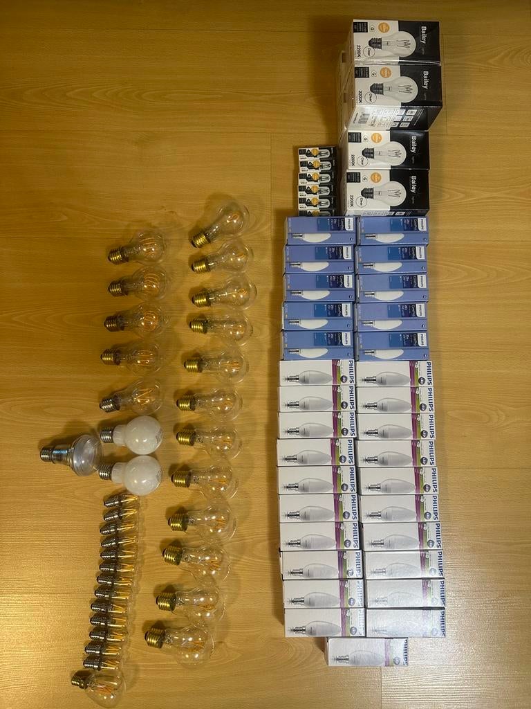 Losse lampen/ ledlampen Philips & Bailey E27 & E14 dimbaar, Led-lamp, Minder dan 30 watt, E14 (klein), Nieuw