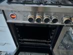 Gasfornuis met 2 ovens en 6 pitten + afzuigkap, Witgoed en Apparatuur, Fornuizen, Ophalen, Gebruikt, 60 cm of meer, Grill