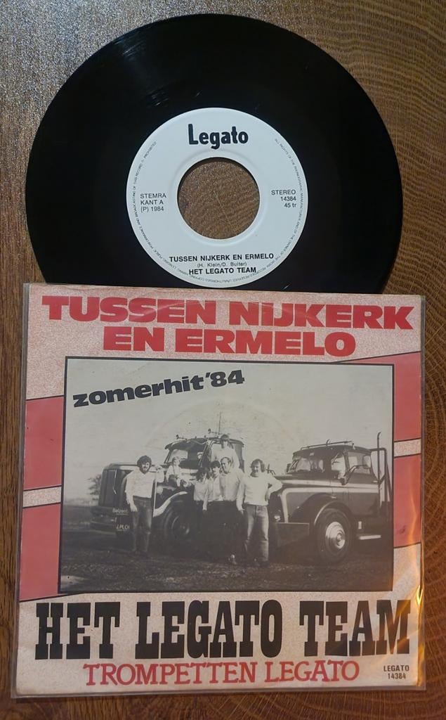 Het Legato Team - Tussen Nijkerk en Ermelo (Zomerhit '84), Gebruikt, 7 inch, Ophalen of Verzenden, Nederlandstalig