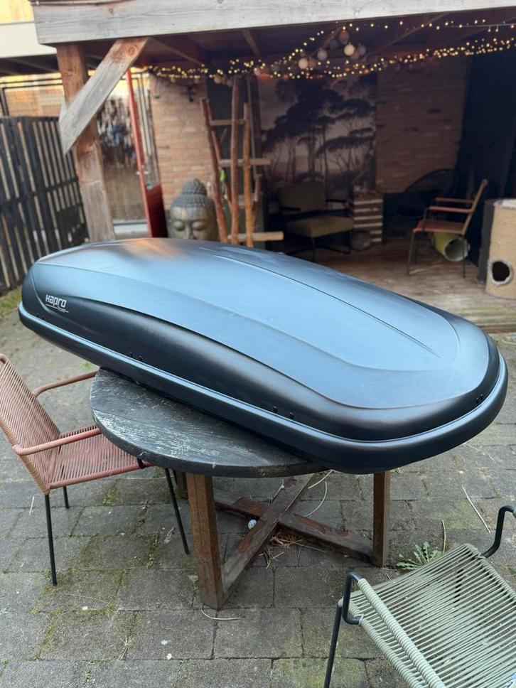 Hapro Traxer 6.6 Dakbox + Bijpassende Tassen – Goede Staat, Auto diversen, Dakkoffers, Zo goed als nieuw, Ophalen