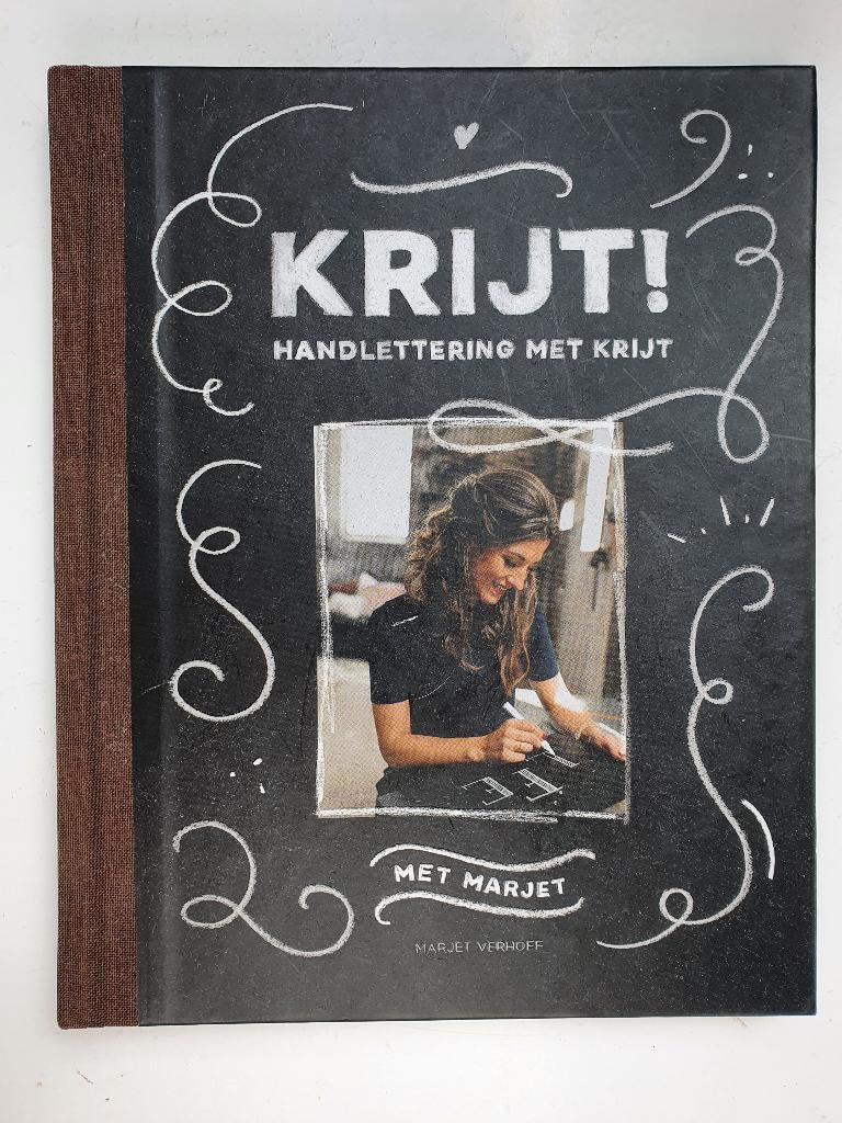 Krijt! Handlettering met Krijt. Marjet Verhoef, Boeken, Ophalen of Verzenden, Zo goed als nieuw, Tekenen en Schilderen, Marjet Verhoef