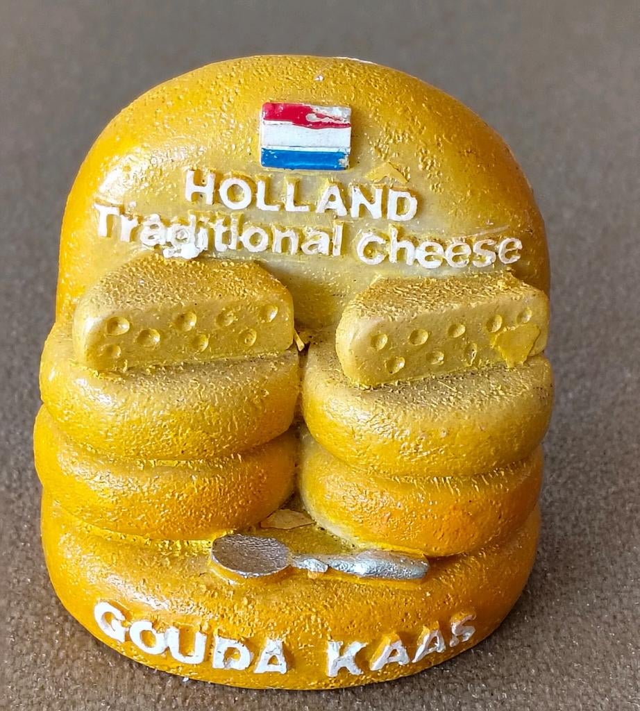MAGNEET GOUDA KAAS*KOELKAST*MEMO BORD*POPPENHUIS ETEN, Verzenden, Zo goed als nieuw