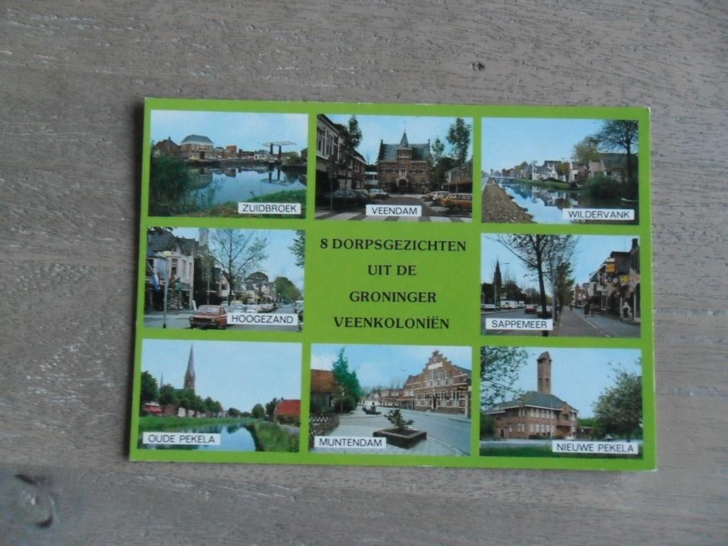 8 dorpsgezichten uit Groninger Veenkolonien, Verzenden, 1980 tot heden, Ongelopen, Noord-Brabant