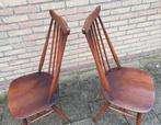 2 Originele Ercol "Snorren" stoelen, jaren 60 Vintage, Ophalen, Gebruikt, Twee, Bruin