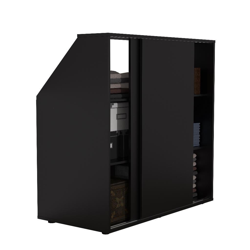 Kledingkast schuine wand zolder slaapkamer - zwart, Ophalen, Overige materialen, Nieuw, 50 tot 100 cm