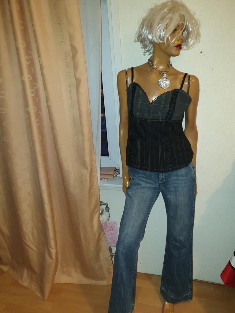 Blauwe spijkerbroek van vanilia maat 36 zgan, Blauw, Vanilia, Ophalen of Verzenden, Zo goed als nieuw