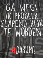 Tweepersoons dekbedhoes met tekst #Darum, Ophalen, Zwart, Dekbedovertrek, Tweepersoons