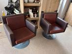 Kapstoelen + wasbak, Ophalen, Gebruikt, Twee, Bruin