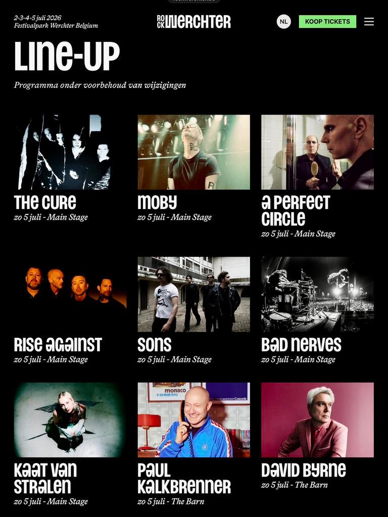 Ticket Werchter zondag 5 juli, Eén persoon