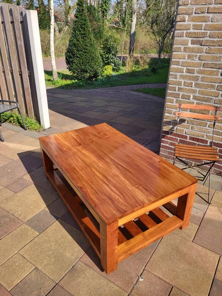 Teak tafel, Huis en Inrichting, Tafels | Salontafels, Ophalen, 100 tot 150 cm, 50 tot 100 cm, Zo goed als nieuw