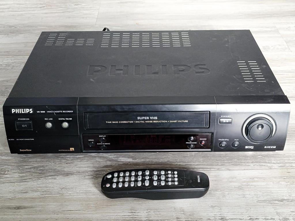 Philips VR1000 Super VHS TBC Videorecorder SVHS, Ophalen, Gebruikt, VHS-speler of -recorder