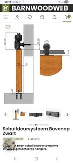 schuifdeur railsysteem, 3.3 meter, zwart barndoor, Ophalen of Verzenden
