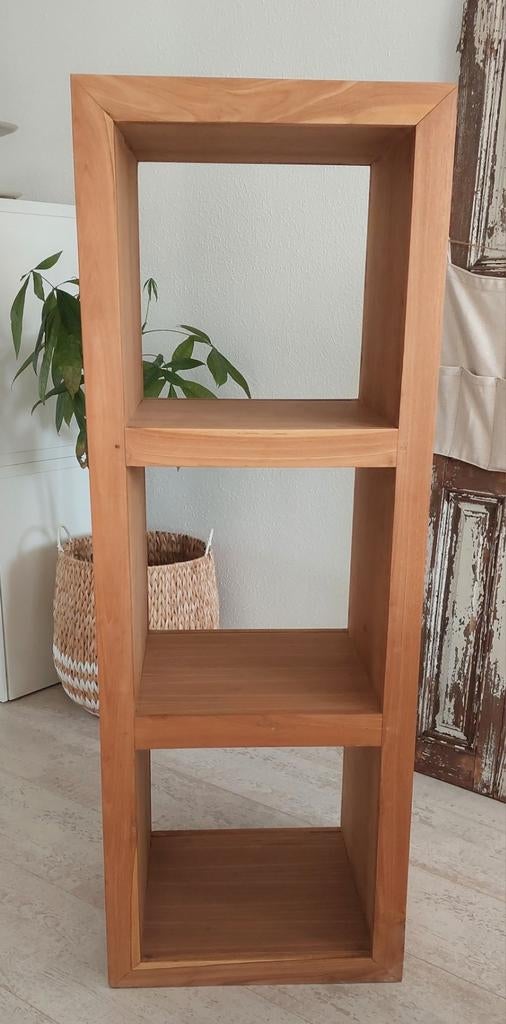 Teak houten vakkenkast, Ophalen, Met plank(en), Minder dan 50 cm, Gebruikt