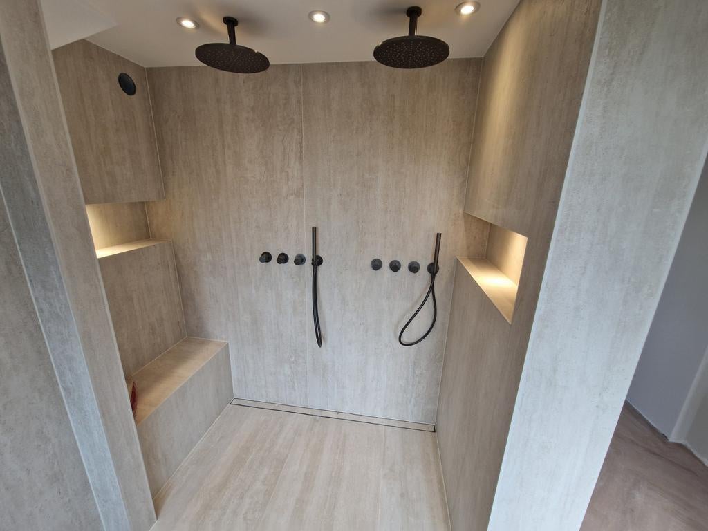 Partij tegels 60x120 badkamer travertin look keramisch Oprey, 60 cm of meer, Nieuw, Ophalen of Verzenden, 10 m² of meer