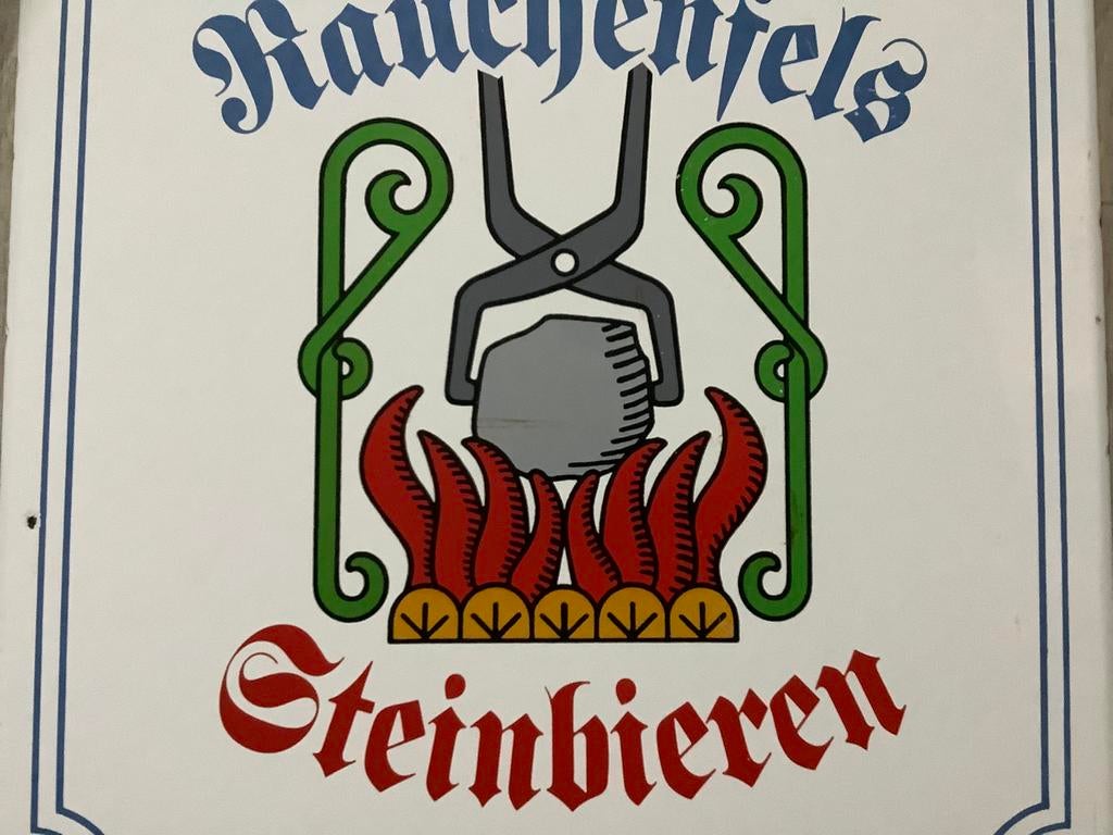 Rauchenfels Emaille bord, Verzamelen, Ophalen of Verzenden, Gebruikt, Reclamebord, Plaat of Schild, Overige merken