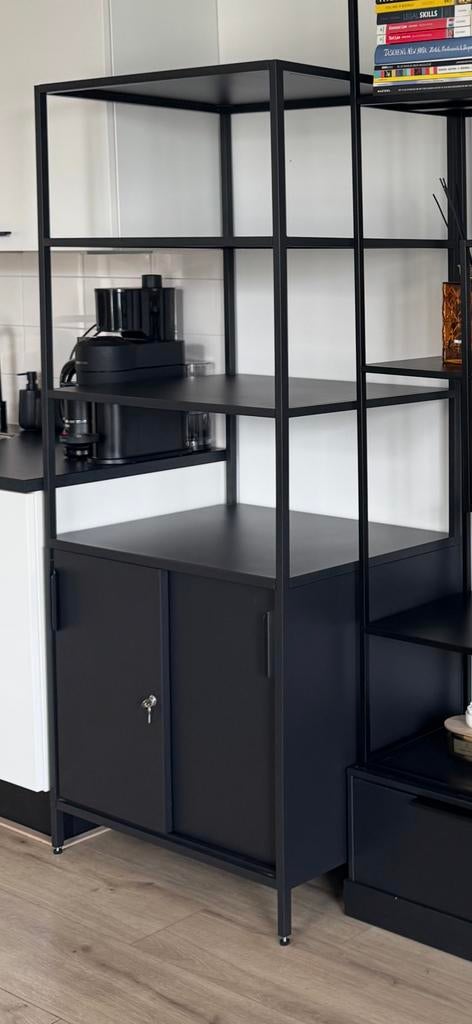 IKEA Trotten lockerkast met open vakken - Zwart, Ophalen, Zo goed als nieuw