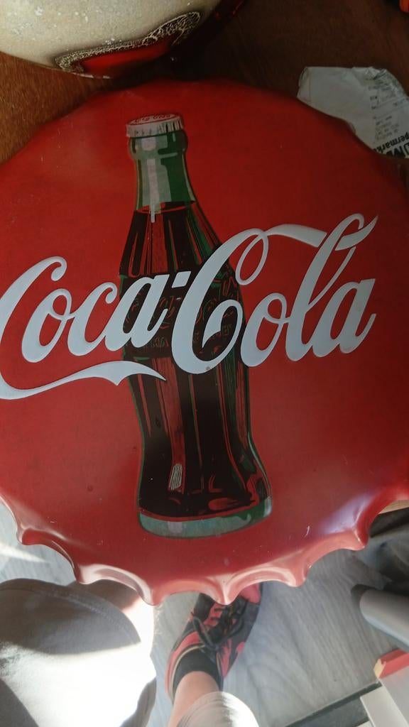 Vintage Coca-Cola flesopener reclamebord, Verzamelen, Ophalen of Verzenden, Gebruikt, Reclamebord