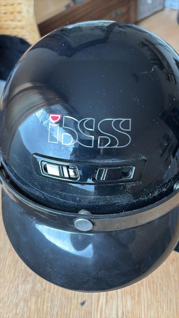 Zwarte iXS jethelm met bril, Motoren, Ophalen