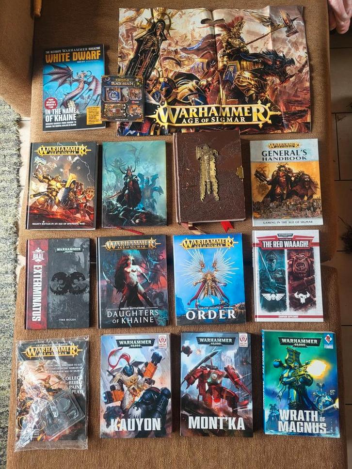 Grote verzameling Warhammer boeken, deels zeldzaam, Hobby en Vrije tijd, Wargaming, Warhammer, Boek of Catalogus, Ophalen of Verzenden