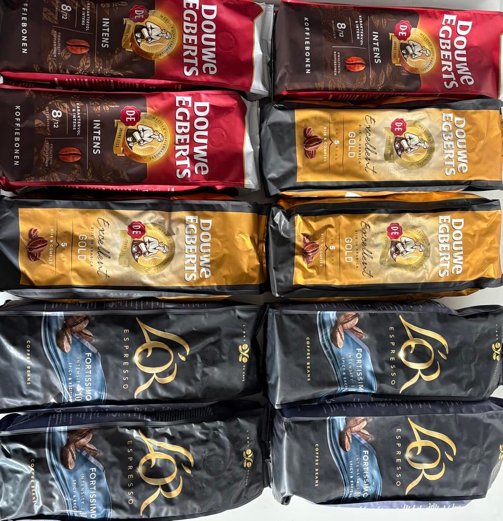 Koffiebonen Douwe Egberts en L’OR, Ophalen