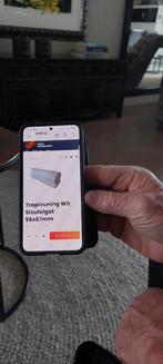 Witte houten trapleuning 4.80m, Ophalen, Gebruikt, Overige typen, 300 cm of meer