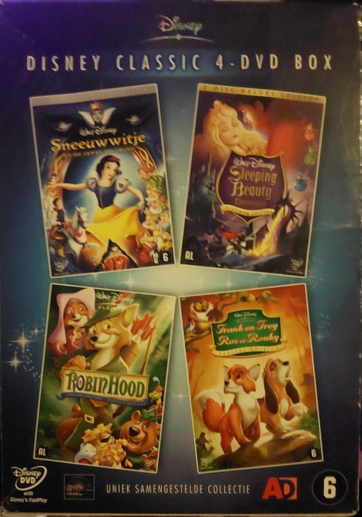 Disney dvd box 4 films, Cd's en Dvd's, Alle leeftijden, Ophalen of Verzenden, Zo goed als nieuw