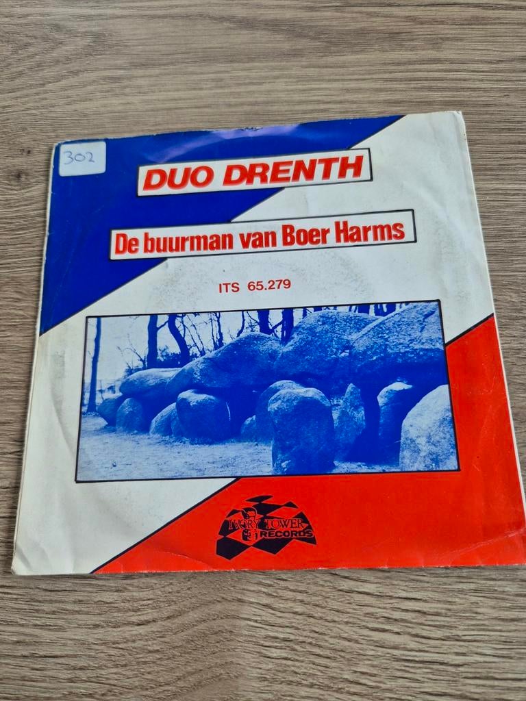 Single Duo Drenth de buurvrouw van boer Harms 1982, Ophalen of Verzenden, Zo goed als nieuw, Overige formaten, Levenslied of Smartlap