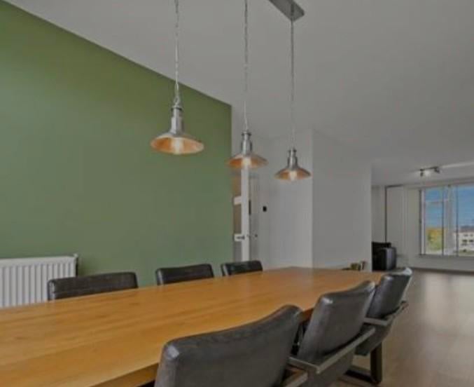 Hanglamp eettafel rvs, Huis en Inrichting, Lampen | Hanglampen, Ophalen of Verzenden, Gebruikt, Overige materialen, Rvs