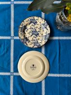 Wood & Sons Borden - Blauw Bloemenpatroon, Ophalen, Gebruikt, Bord(en), Overige stijlen