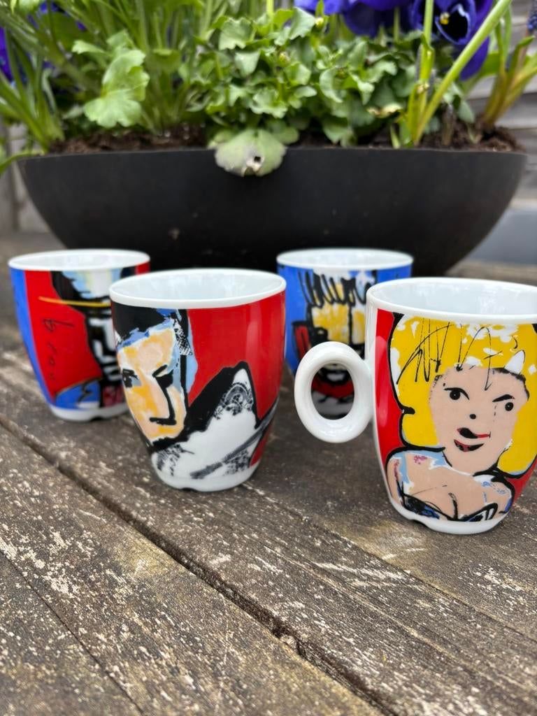 Herman Brood 4 senseo mokken, Verzenden, Kop(pen) en/of Schotel(s)