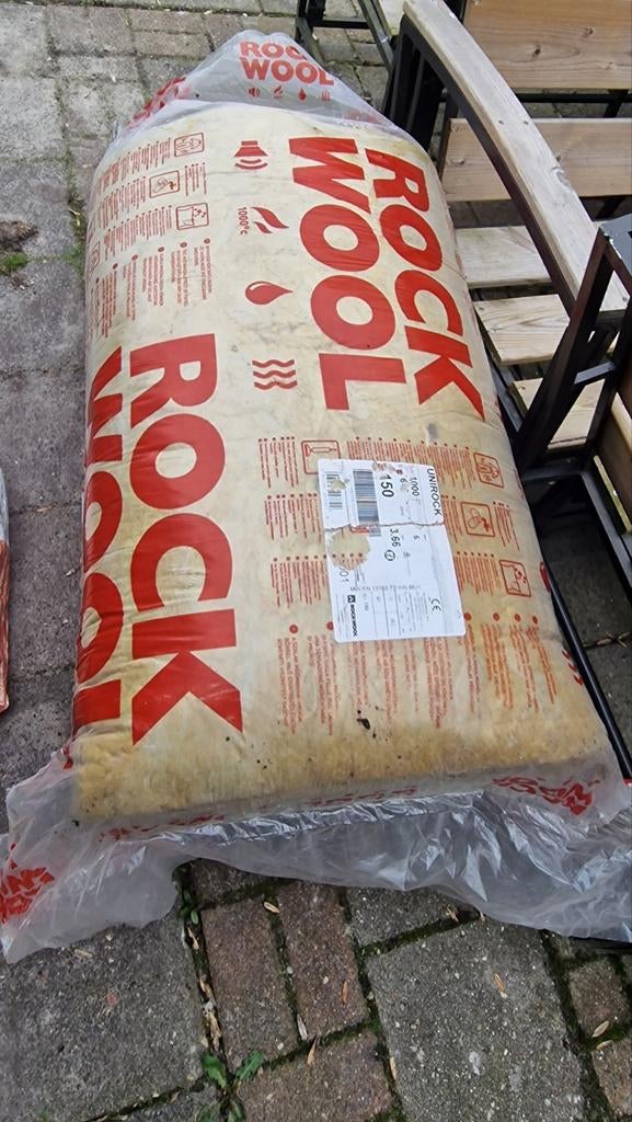 Rockwool isolatie - 3 pakken en losse stukken, Ophalen, Dakisolatie, 10 tot 15 m², 12 cm of meer