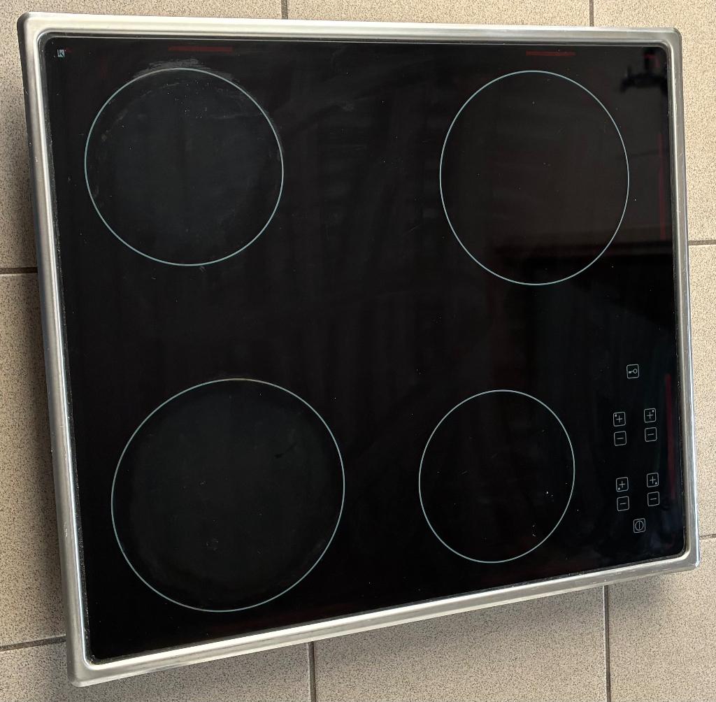 Keramische kookplaat (Etna), Witgoed en Apparatuur, Ophalen, Keramisch, 4 kookzones, Zo goed als nieuw
