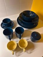 Arabia teema blauw geel, Ophalen, Gebruikt, Porselein, Overige stijlen