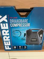 Praktisch nieuwe Ferrex draagbare lucht compressor, Ophalen, 6 tot 10 bar, Zo goed als nieuw, Minder dan 200 liter/min