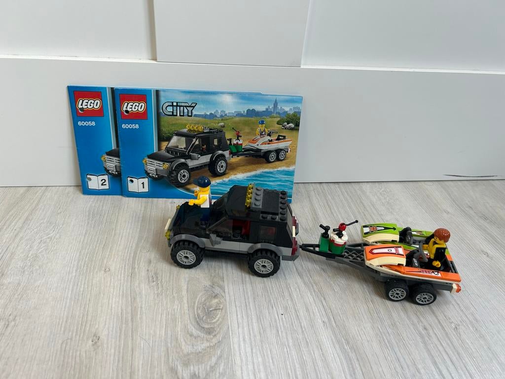 Lego City SUV met waterscooters (60058)) - Compleet, Ophalen of Verzenden, Gebruikt, Complete set, Lego
