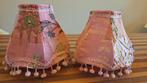 Twee roze lampenkappen., Overige kleuren, Rond, Zo goed als nieuw, Minder dan 25 cm