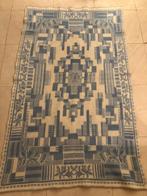 Art deco medallion patroon deken plaid wol blauw 118*191, Ophalen of Verzenden, Gebruikt